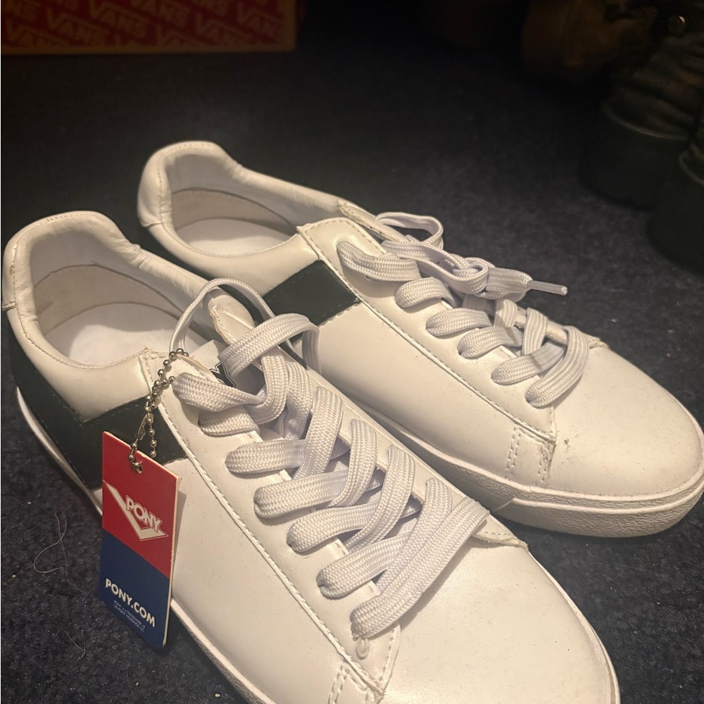 Pony Classic White Sneakers with Black Accent